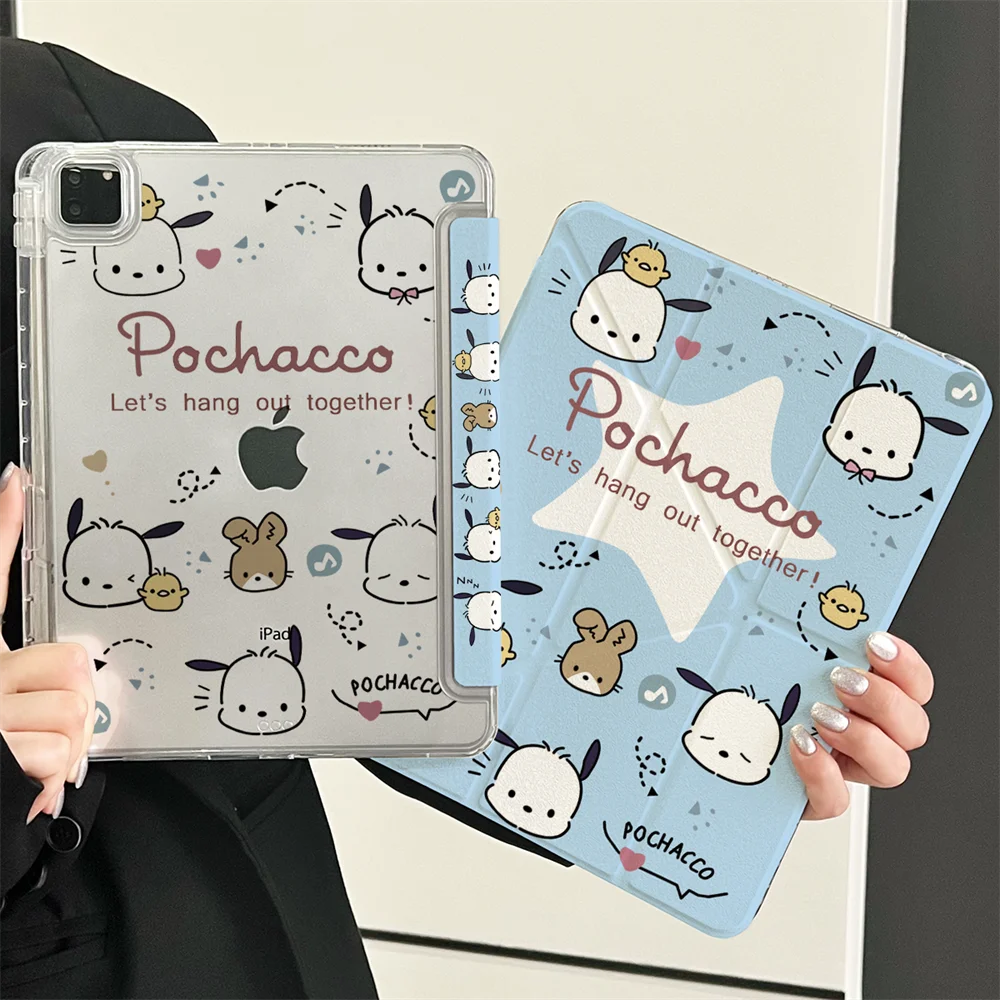 

Pochacco Case For Ipad Air 11 5 4 3 10.9 10th 11th Gen A16 Pro11 M4 10.2 7/8/9th 9.7 5th 6th Y Fold Smart Cover with Pencil Slot