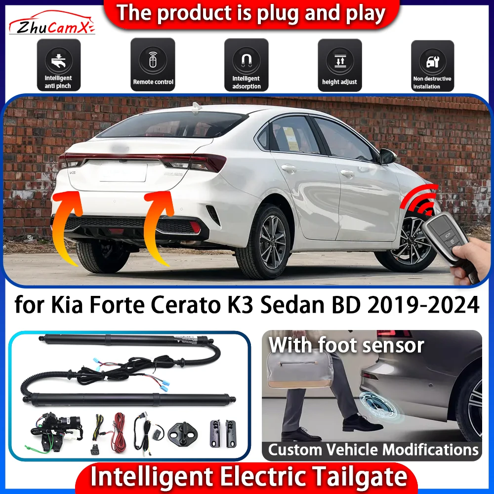 

ZhuCamX Smart Powered Tailgate System for Kia Forte Cerato K3 Sedan BD 2019-2024 Automatic Intelligent Electric Trunk Lift Kit