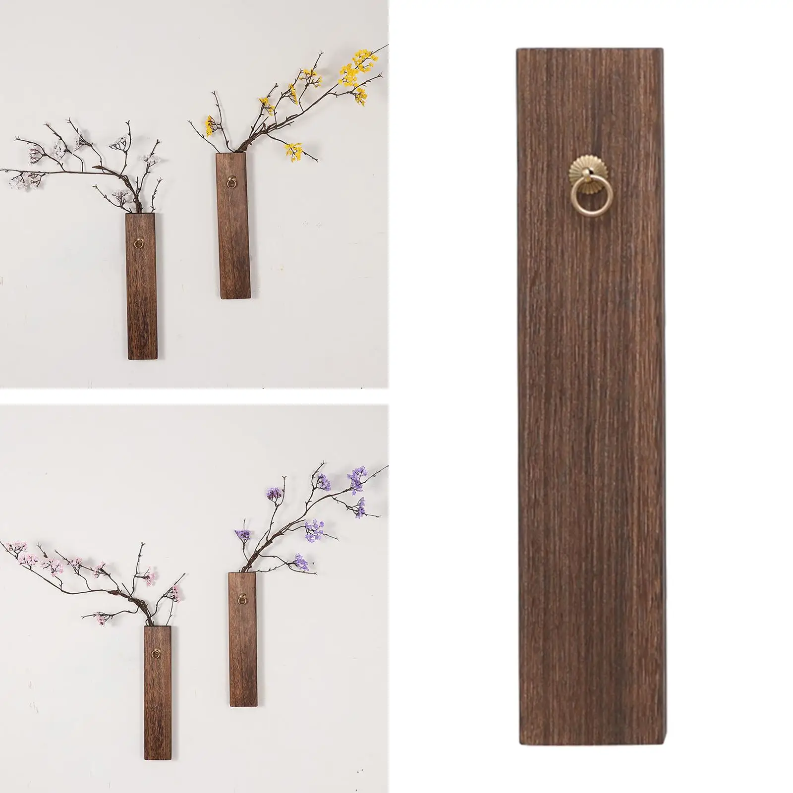 Wall Vase Plants Holder Wall Mounted Flower Tube for Home Office Wedding