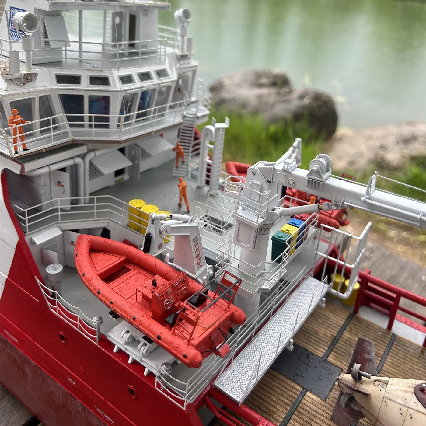 1/72 RC Boat 69cm Simulation FAB Advanced Rescue Remote Control Boat Dual Motor RC Boat Model Kit Adult Toy Gift