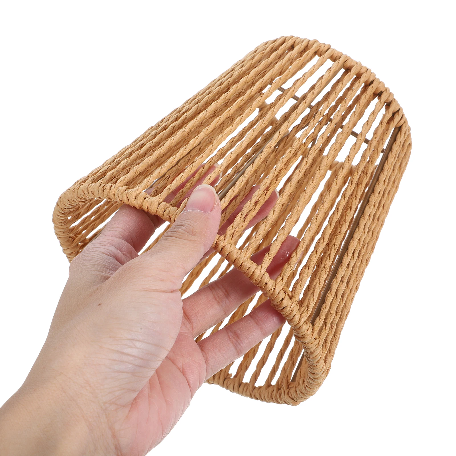 

Paper Rope Woven Lampshade Rustic Ceiling Lamp Cover Replacement Pendant Light Shade for Indoor Home Hotel Warm Atmosphere
