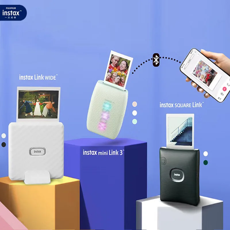 حقيقية فوجي فيلم لينك واسعة Instax Mini SE Link 2 3 طابعة Instax طابعات كاميرا الصور الهاتف الذكي App اتصال فيلم آلة