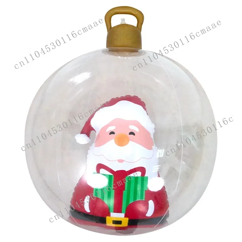 Ten piece setOutdoor Christmas Street Ornaments 3D Ball PVC Transparent Decoration Christmas Ball with Snowman Santa Tree
