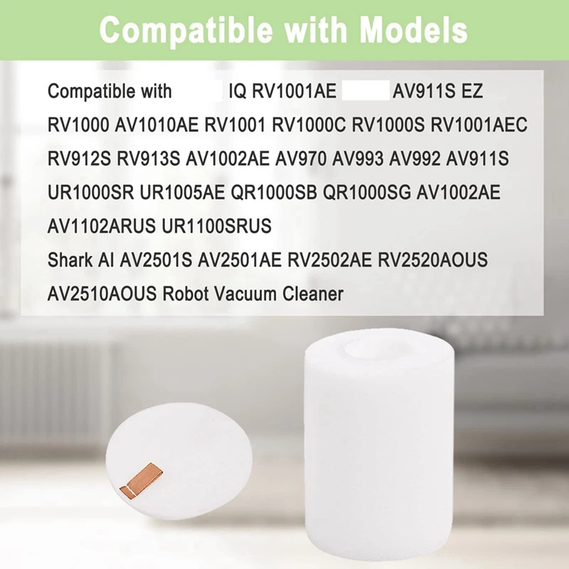 Filtro de repuesto Compatible con Shark IQ RV1001AE RV101, accesorios para Robot aspirador, Base, filtros de espuma premotor