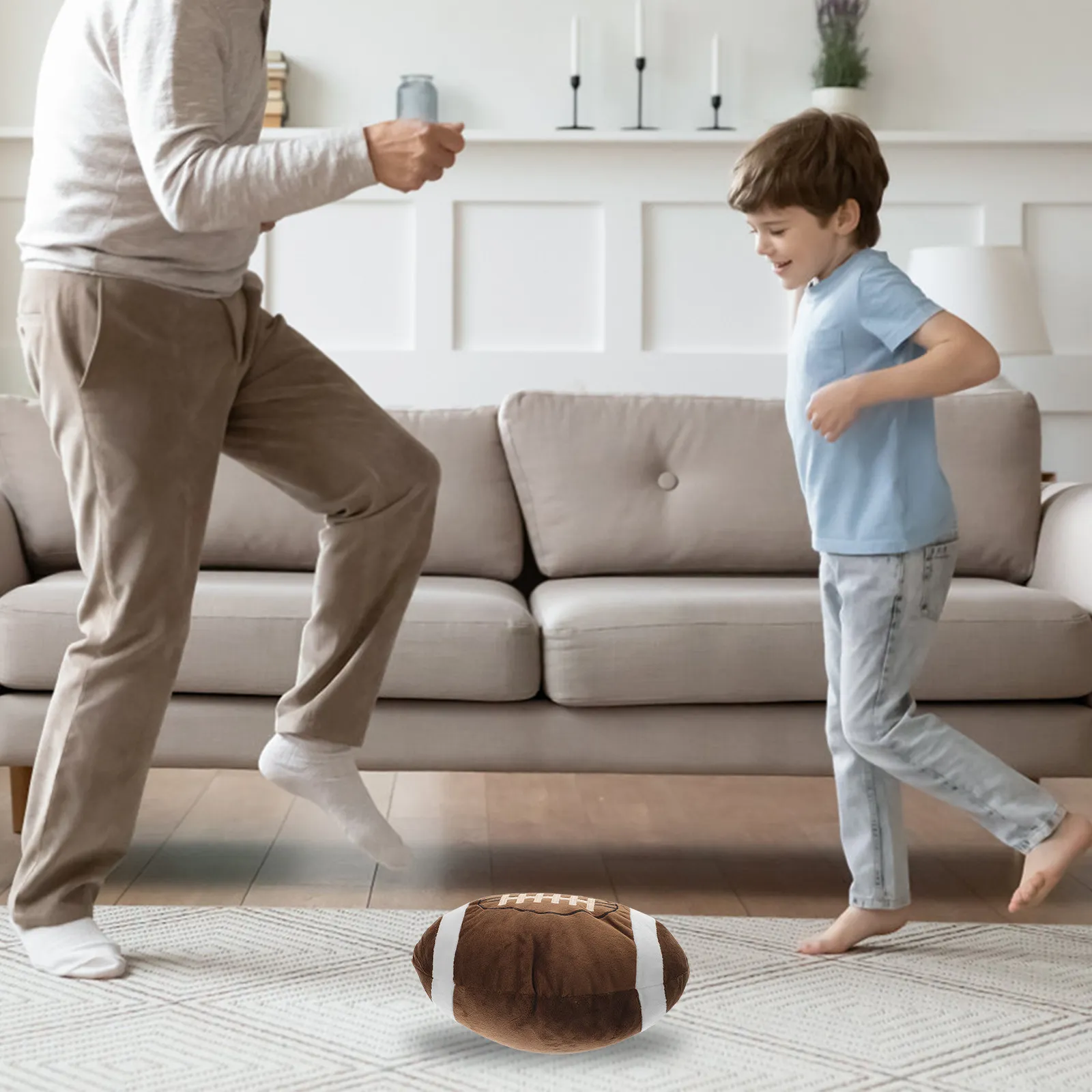 

Small Throw Pillow Refined Look for Children's Room Sofa Bed Car Use Soft Touch Nap Rest Comfort Pillow Football