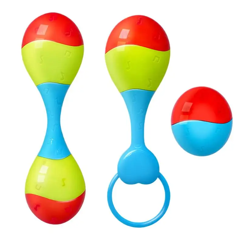 Shaker Rattle Toy Kid Shaker Sand Hammer Toy Educational Hand Percussion Musical Instrument For Developmental Play Grip Training