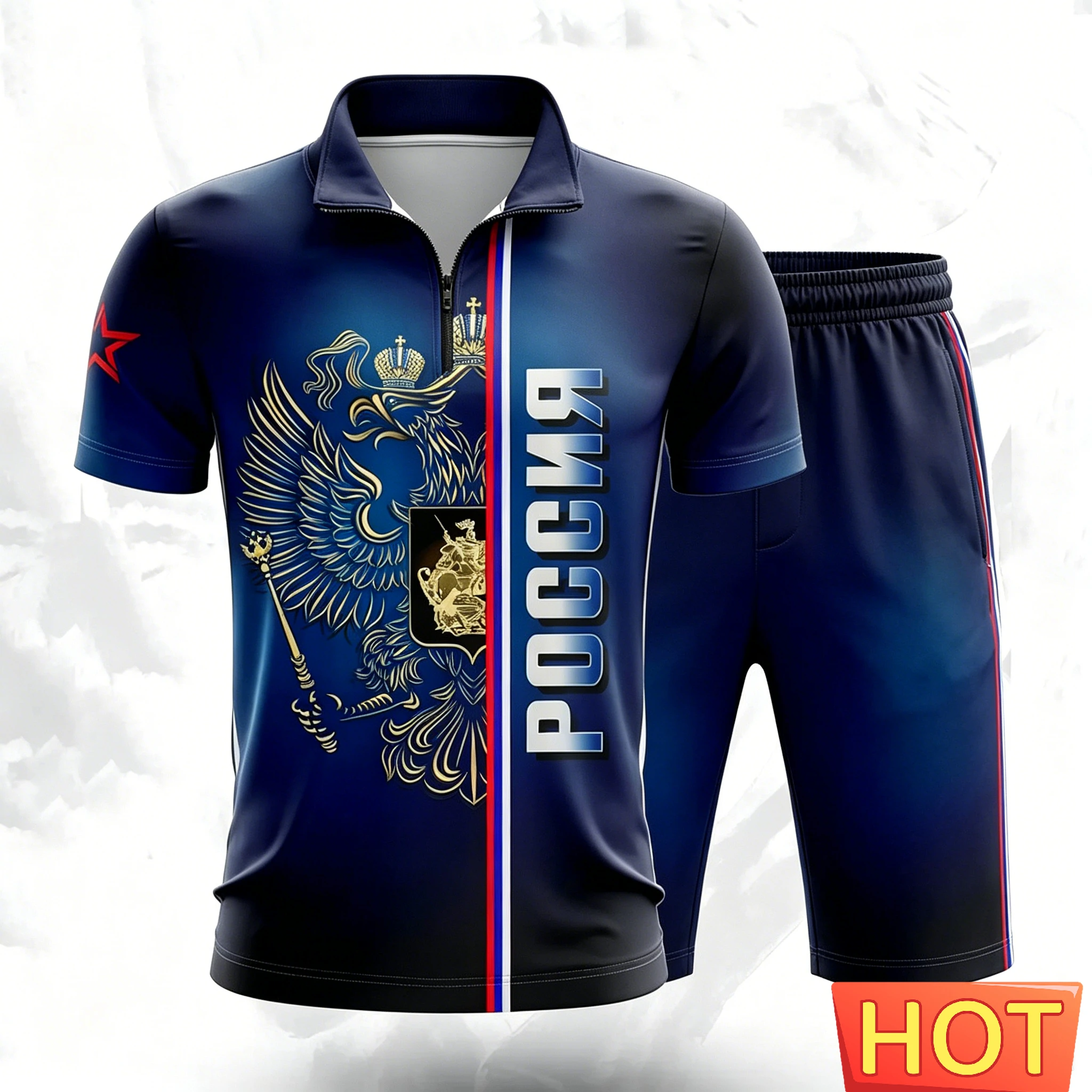Men's Summer Zip Polo Shirts S - огляд і ціна Men'S Fashion Polo Shirt
