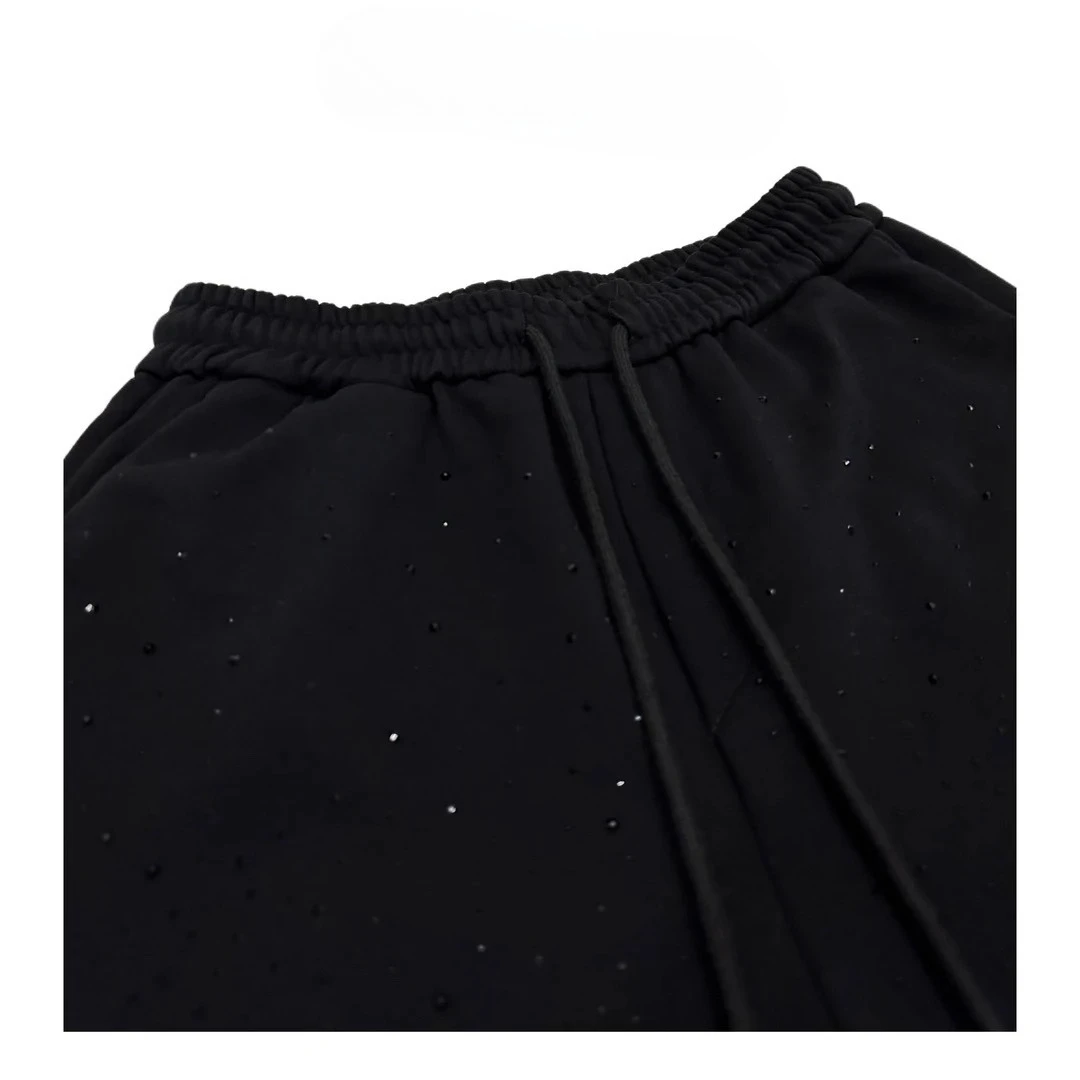 Original Starry Sky Heavy-duty Rhinestone Gradient Shorts Elastic Waist Casual Loose Fashion Trend Unisex Sports Shorts