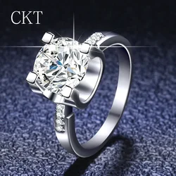 PT950 Platinum Ring 0.5/1/2ct Moissanite Round Cut Diamond Ring for Women Wedding Promise Band Fine jewelry