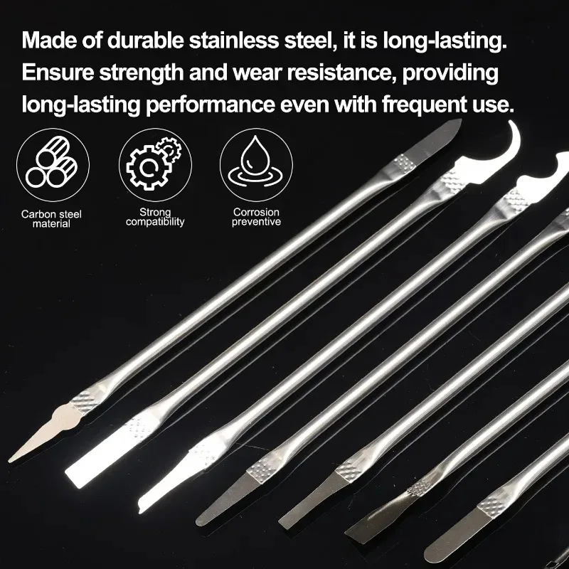 IC Chip Glue Remover Pry Tool Set BGA CPU Repair Scrapers Knife Phone Motherboard Desoldering Thin Blade Stainless Steel Tools