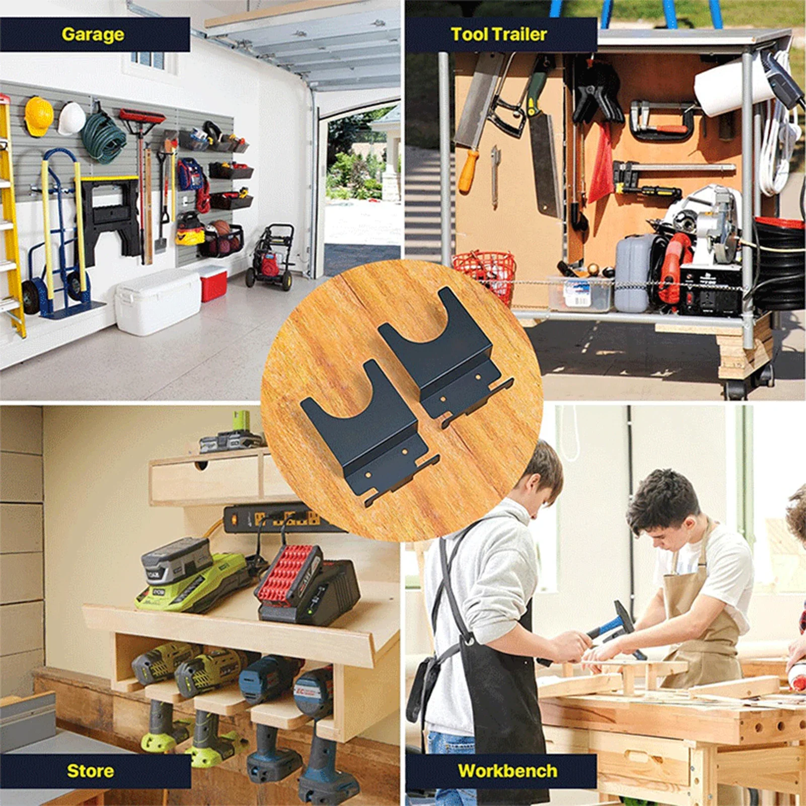 1/2Pcs Winkel Grinder Halter Mehrzweck Wand-montiert Aufhänger Winkel Grinder Rahmen Werkzeug Winkel Grinder Stehen für geschäfte Werkbank – Detail 6