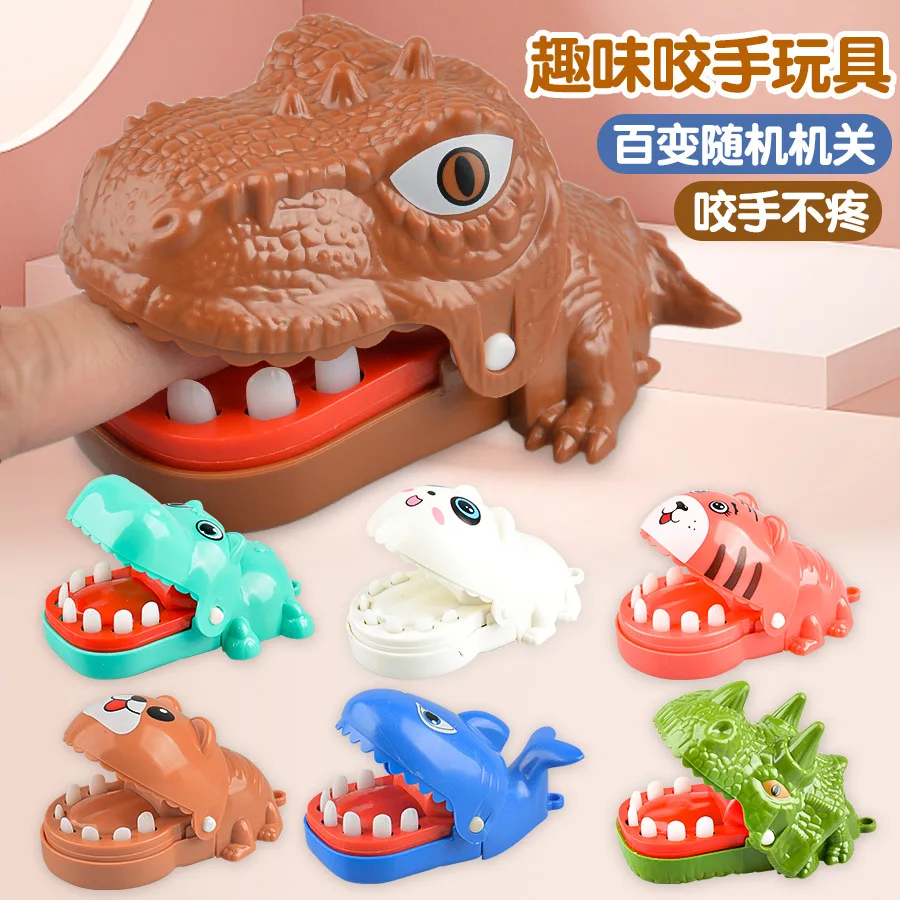 

Finger Dinosaur Tricky Tyrannosaurus Model Biting Fingertip Mosasaurus Jurassic Dinosaur Kids Cartoon Moving Joint Toy