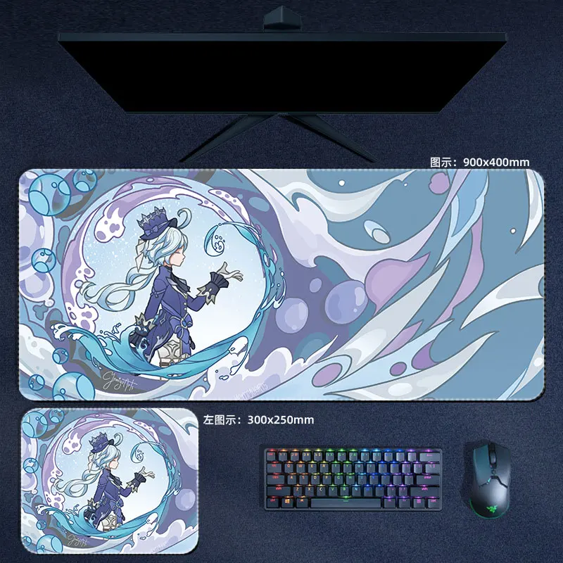 Genshin Impact Mouse Pad Arlechinno Chiori Ganyu Itto Ayaka Mousepad Genshin Computer Pad Anime PC Gaming Accessories Desk Mat