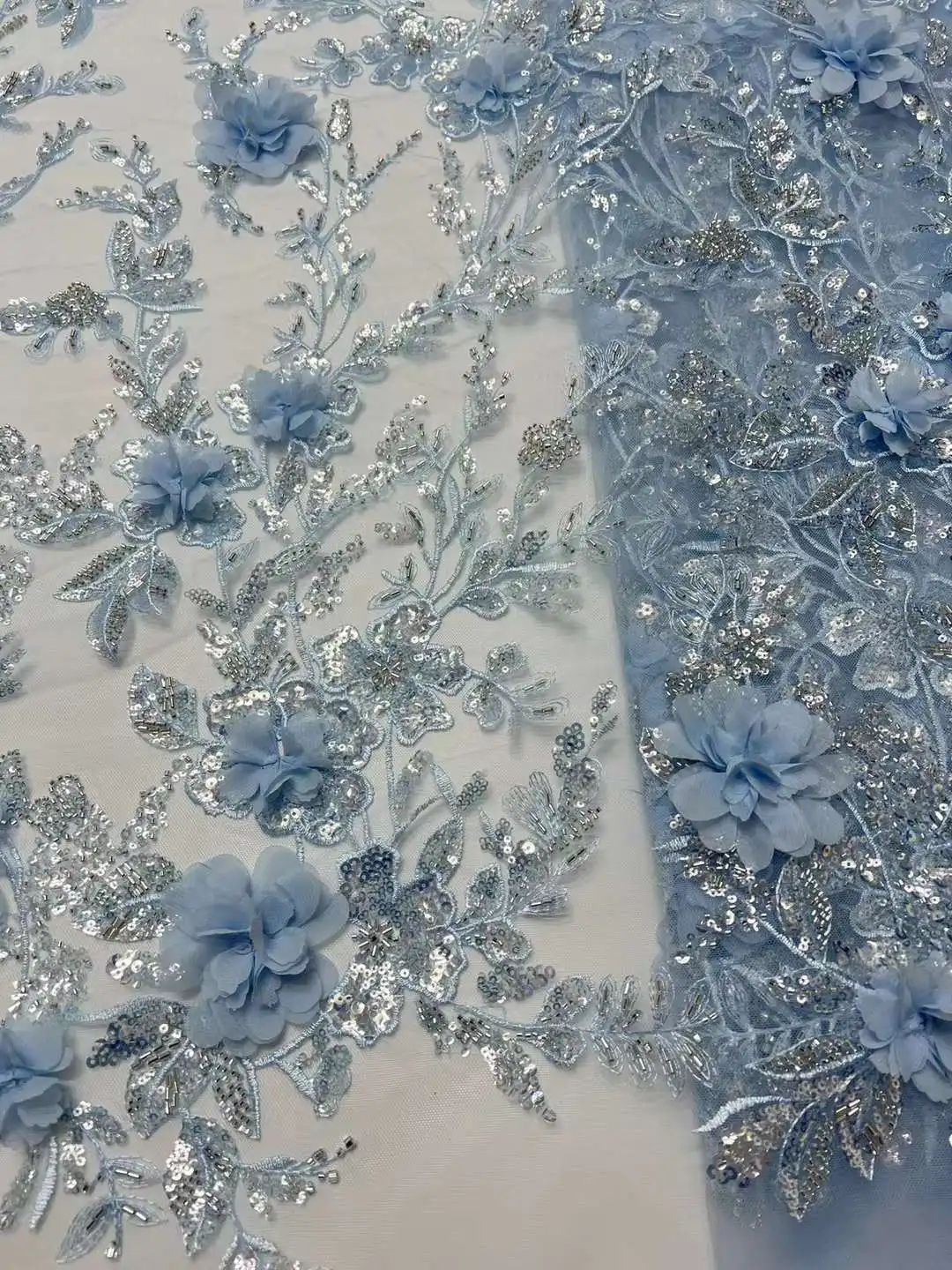 フランスのチュールレースで作られた3Dレースのイブニングドレス,花柄,アフリカの結婚式の服,ナイジェリア