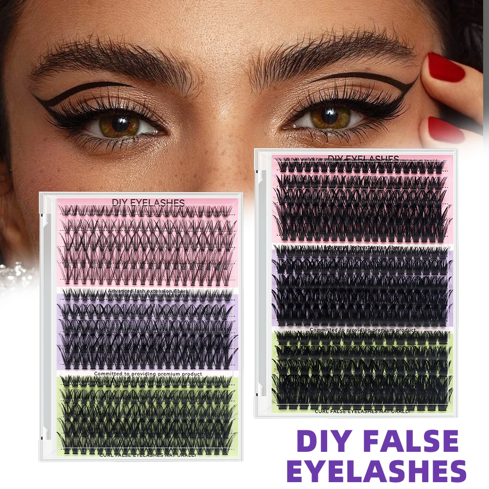 Grafting World European American Large Capacity 30D 40D 50D Naturally Extended Segmented Thick DIY False Eyelashes