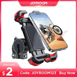 Joyroom Bike Phone Mount Motorcycle Phone Holder Upgrade Adjustable Cell Holder Bicycle Scooter Handlebar Cradle Clip for iPhone