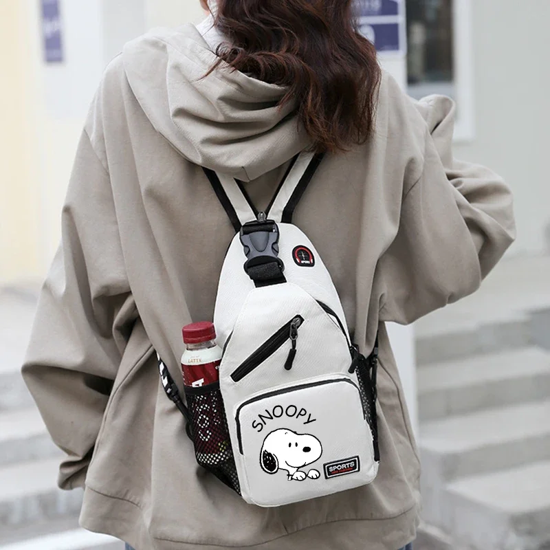 Snoopy Bag Chest Pack donna uomo versione coreana borsa a tracolla Outdoor bambini sport Casual Sling Backpack Trend Gifts