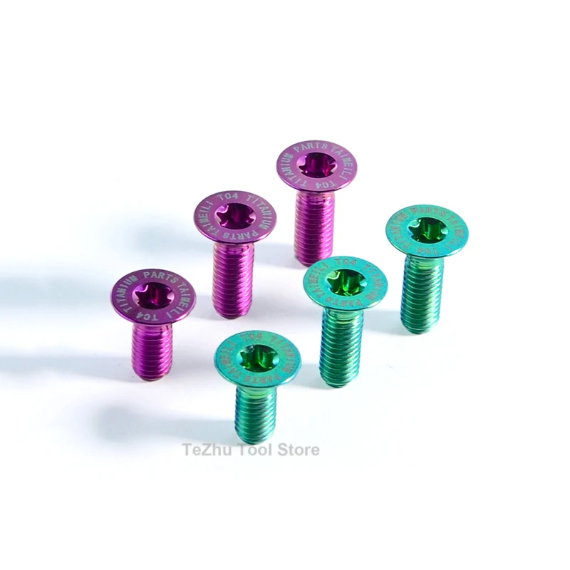 1pc Titanium Bolt M5 M6 M8 Torx Flat Countersunk Head Screw Inside Plum Blossom Screw Bike Modification Screws Length 12mm-50mm