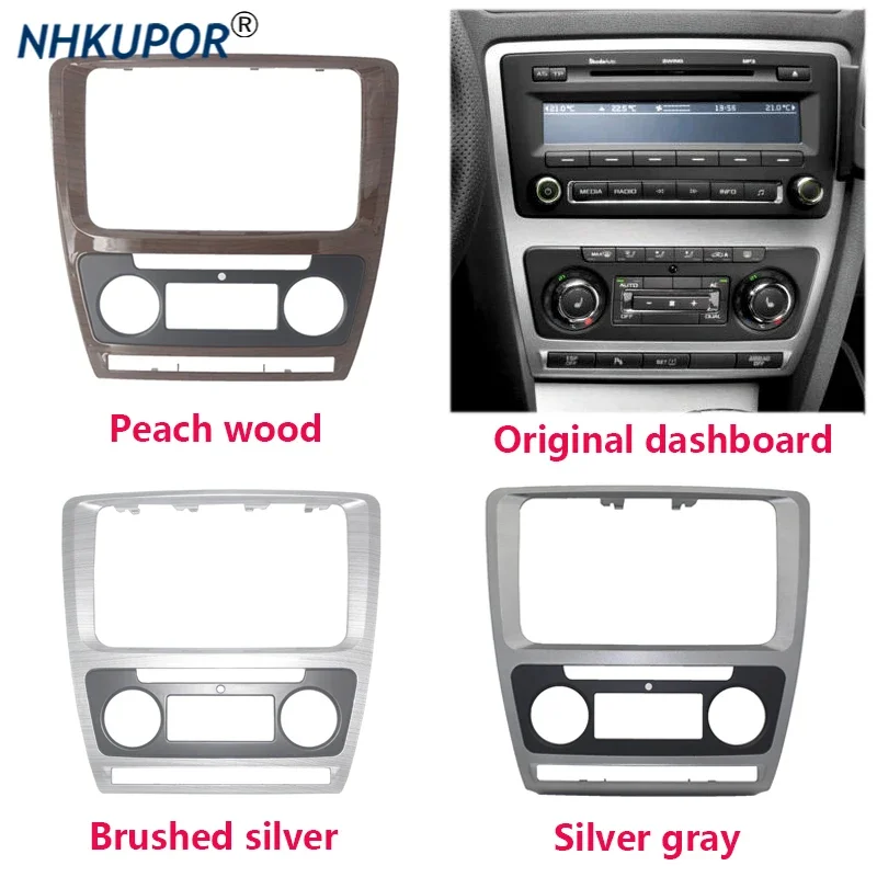 Car Radio Frame Kit For Skoda Octavia 2010 2011 2012 2013 Audio Stereo Refit Dash Panel Bezel Faceplate