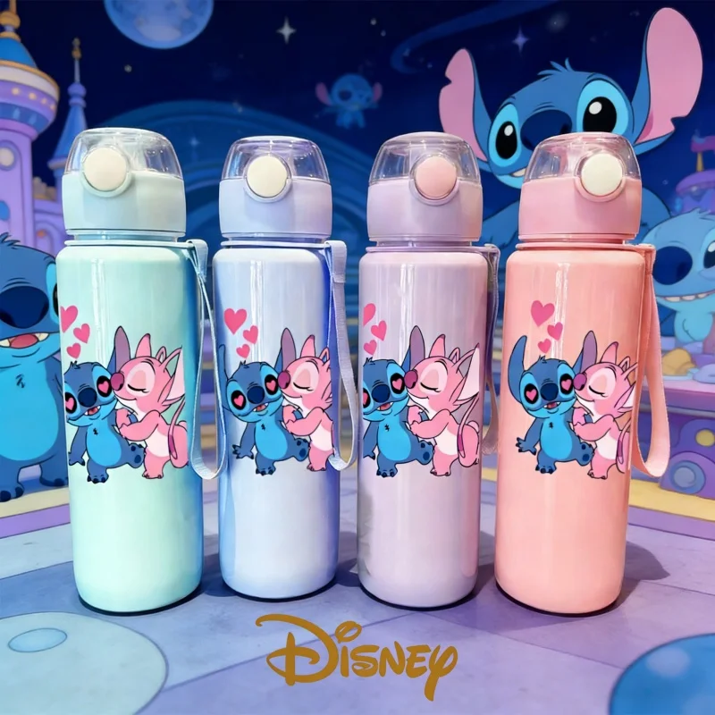 

3D-печатные стаканы с изображением Диснея Стич, пластиковые бутылки для воды с аниме-персонажем Стич, портативные бутылки для воды для детей, милые подарки для детей