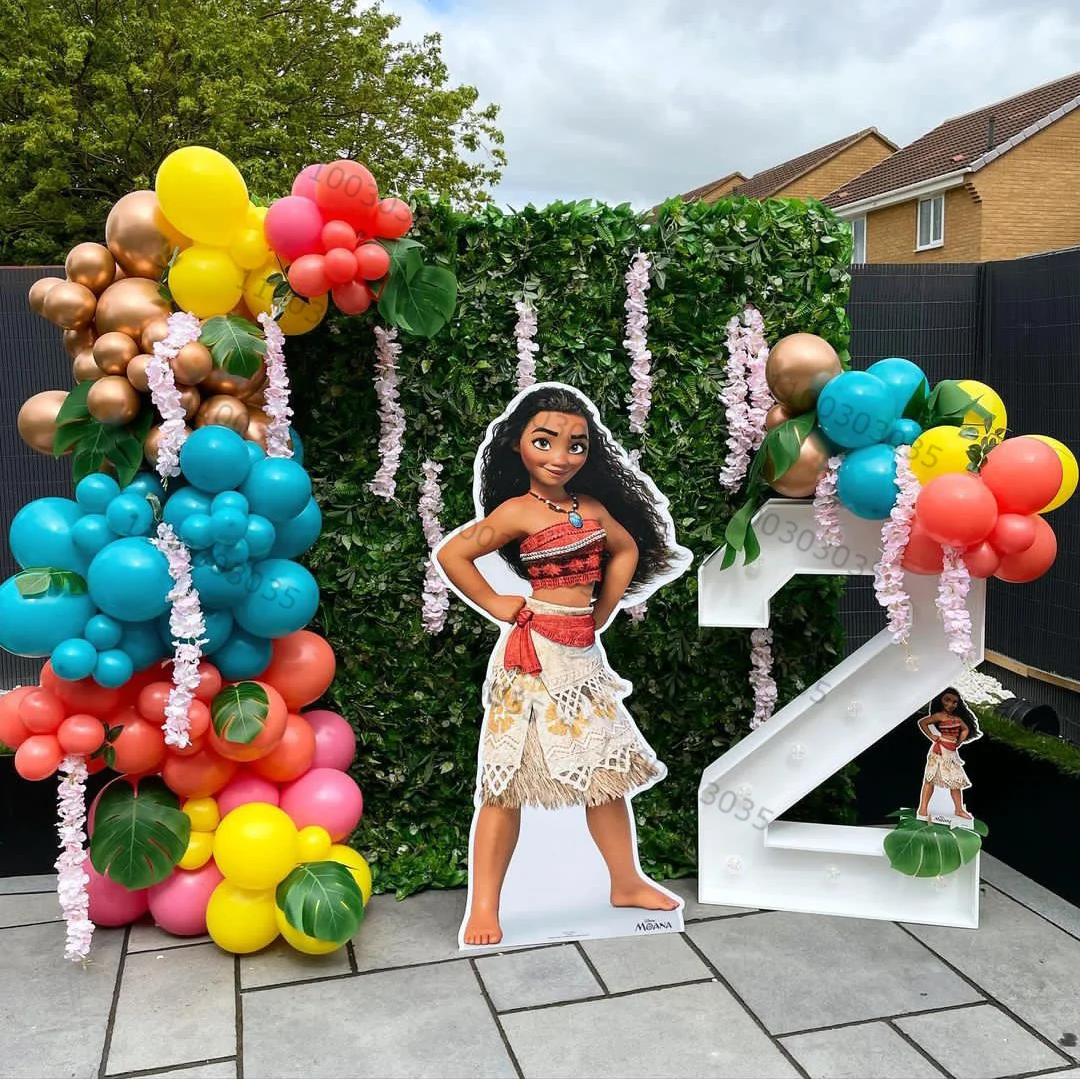 

153pcs Moana Princess Balloon Birthday Decorations Number Foil Balloon Set Kids Party Balloons Decor Supplies Air Globos Toys