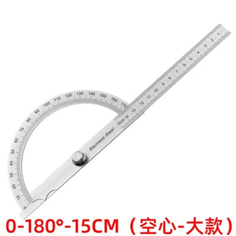 Universal protractor, angle ruler, graduation gauge, stainless steel,, 180 degree semi circular carpente