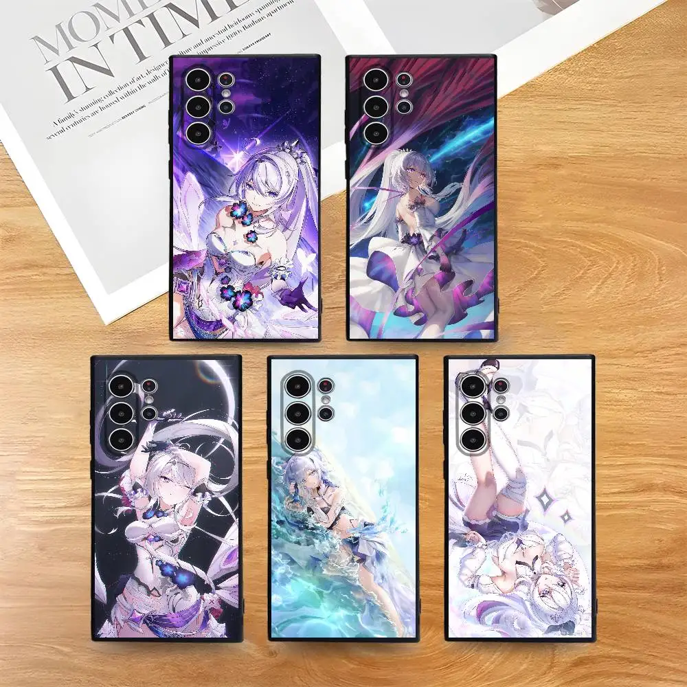 

Kiana Kaslana Honkai Impact Phone Case For Samsung Galaxy S25 S24 S22 S23 Ultra S21 S20 Plus 5G Frosted Non-Slip Full Soft Cover