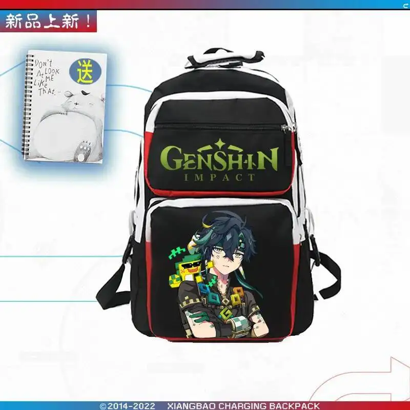 

Anime GAME Genshin Impact Kinich Theme School Bag Anime Student Backpack Cosplay Official Game Gift