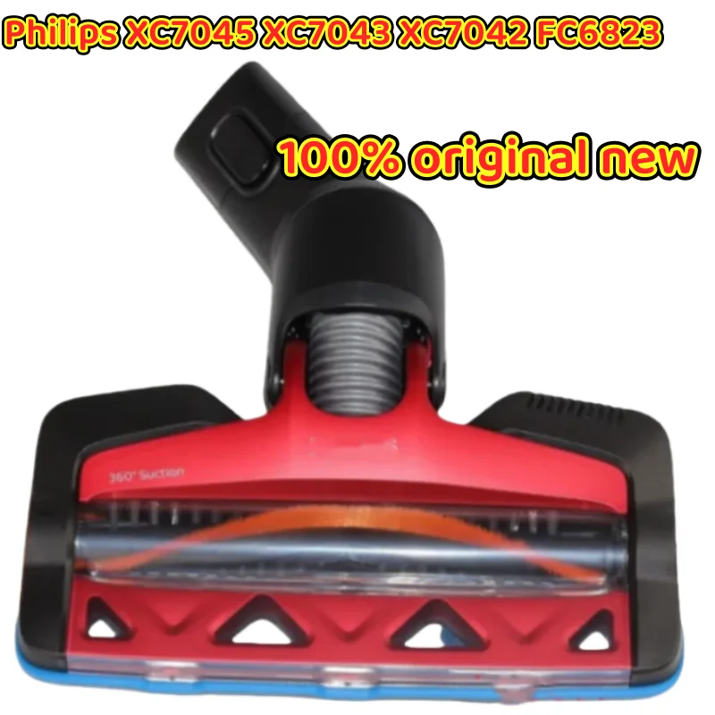 

Original new Vacuum Cleaner 360 Degree Nozzle Floor Brush (with light) for Philips XC7045 XC7043 XC7042 FC6823 replacement （Red）