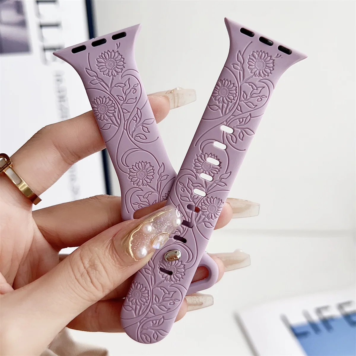 Watch Band For iWatch 42/44/45/49mm 38/40/41mm Silicone Fashion Watch Strap for Watch Series Ultra2 Se 9/8/7/6/5/4/3/2/1_voghion.com