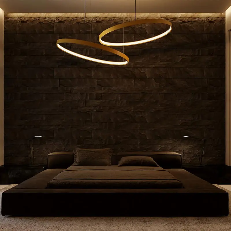 سرير ياباني فاخر، منضدة كينج بسيطة، سرير فرنسي، صالة مزدوجة، ملحقات أثاث غرفة النوم