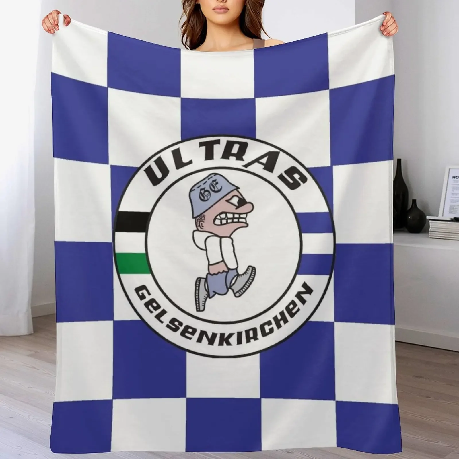 

Ultras Gelsenkirchen Throw Blanket Stylish Warm Blanket for Living Room Bedroom