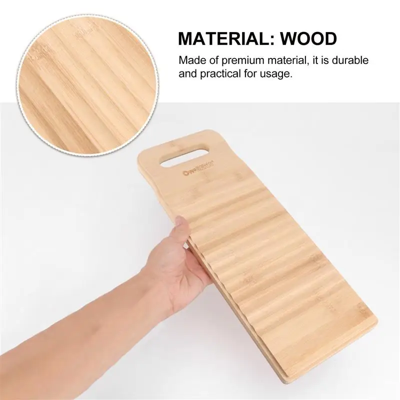 Bamboo Wood Washing Washboard Non-slip Home Washing Scrubbing Board Creative Laundry Board Washboard Hand Wash Board for Home