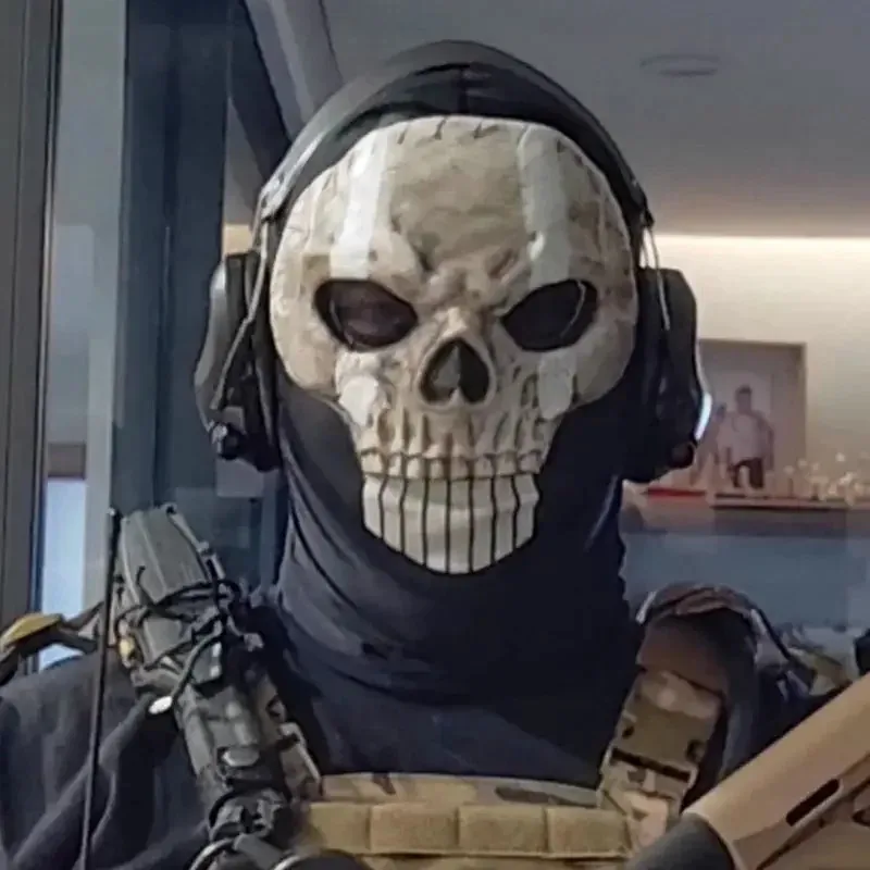 

A Litter Of Bears Halloween props MWII Ghost COD Cosplay Airsoft Tactical Skull Full Mask 2025 New