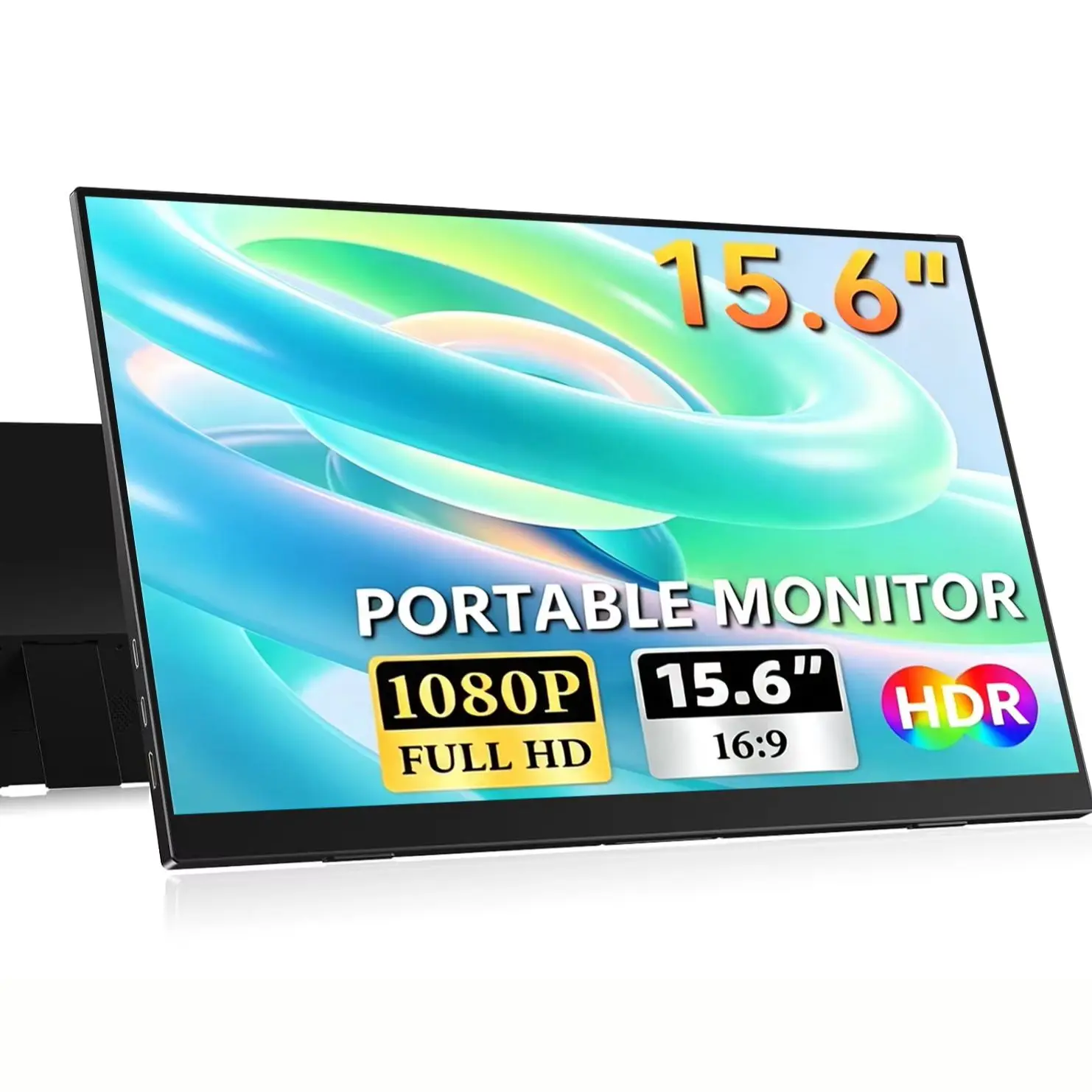 15.6 Inch Portable Monitor 19201080 FHD 72% sRGB IPS VESA Mount Support, External Display for Laptop, Mobile Devices and Game
