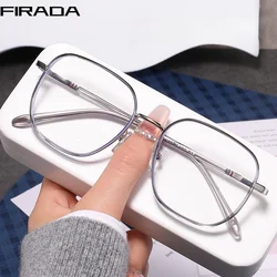 FIRADA Fashion Comfortable Eyeglasses Vintage Anti Blue Light Eyewear Luxury Prescription Glasses Frame For Men Women D8005H