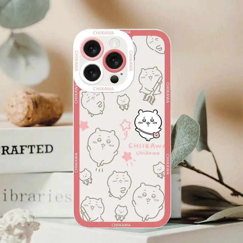 Funda de teléfono de pareja de Anime Chikawa para Apple IPhone 15 14 13 12 11 Pro Max Mini XR XS 7 8 Plus, dibujos animados