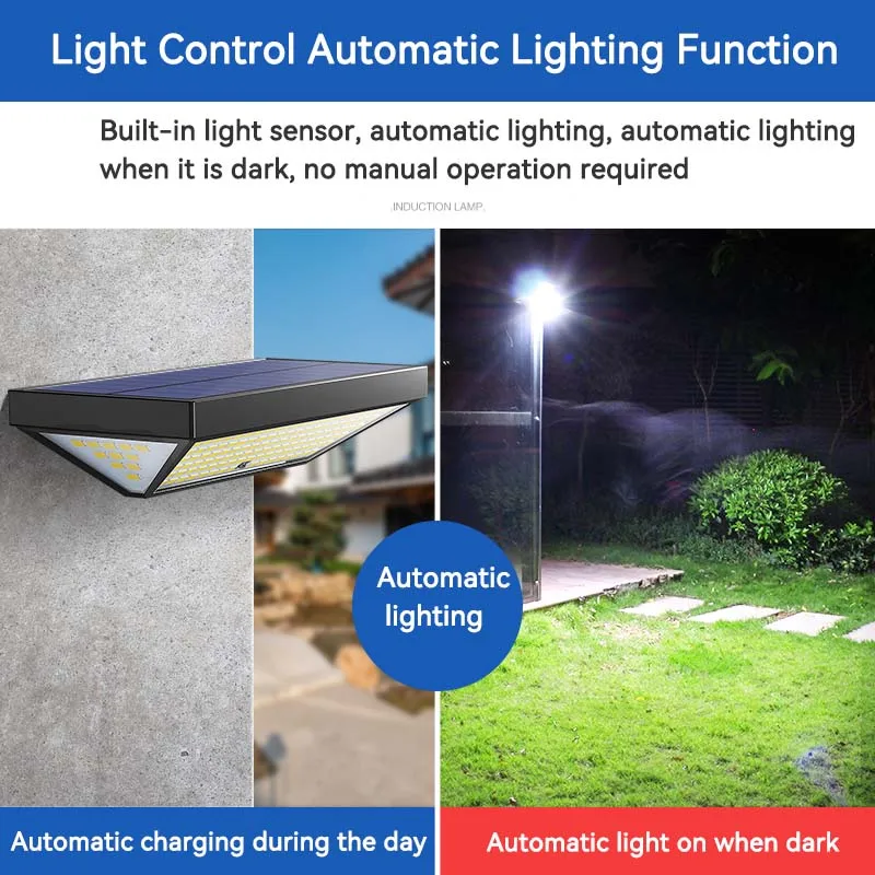 Led Solar Lamp Outdoor Security Light with Motion Sensor Waterproof 138LED Solar Powered Spotlight Solar for Garden Garage