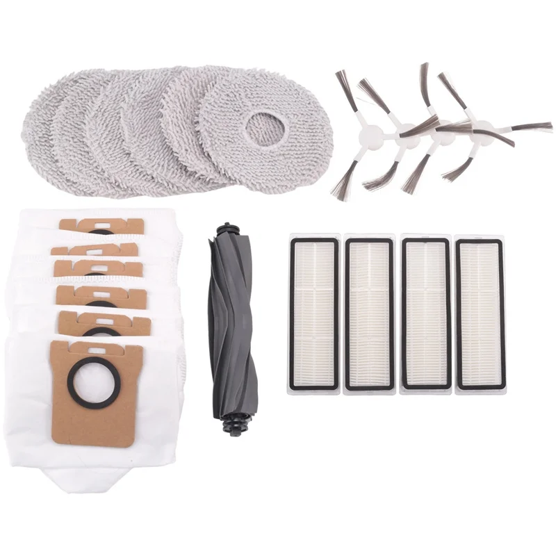 Spare Parts for Dreame L10S Ultra L10 Robot Vacuum, Main Brush Side Brushes HEPA Filters Mopping Pads Dust Bags Accessories
