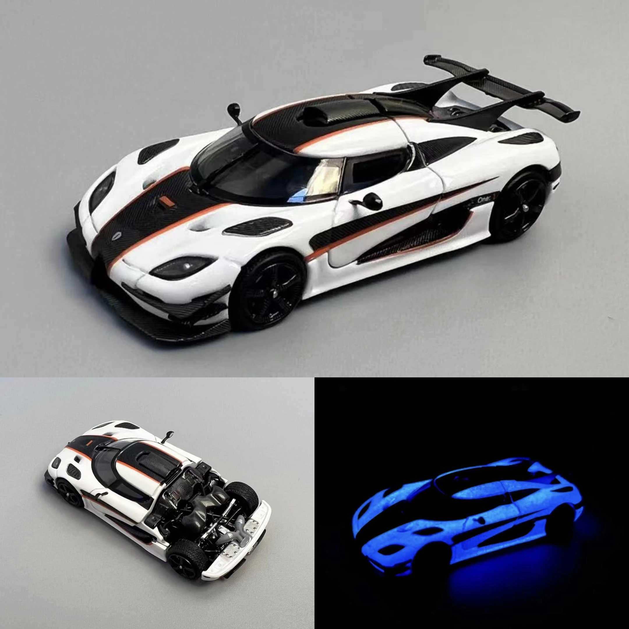 

Flame 1:64 Koenigsegg One:1 Съемная задняя крышка литая модель автомобиля