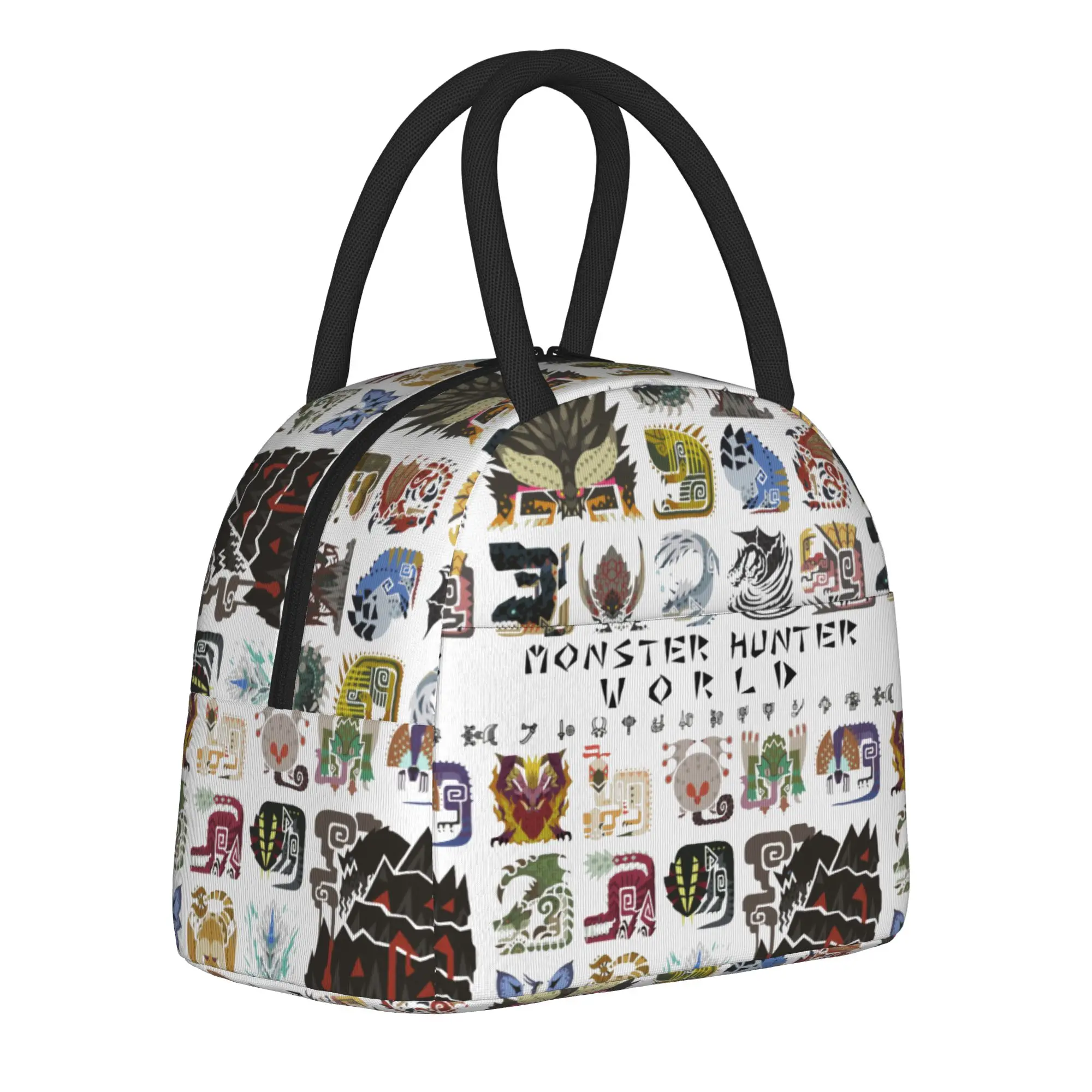 Monster Hunter World Insulated Lunch Bag Large  Lunch Container Cooler Bag Lunch Box Tote Beach  Travel Men Women