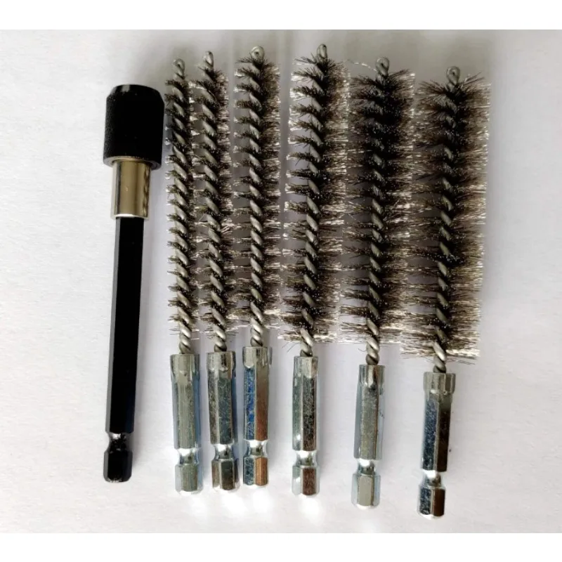 

Stainless Steel Wire Brush 6-Piece Set, Efficient Dredging Powerful Cleaning Tool, Accessory for Pipe Cleaning & Unclogging