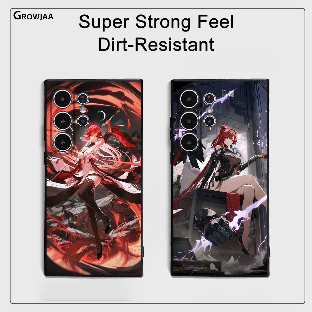 

Wuwa Girl Yinlin Phone Case Samsung Galaxy S25 S24 S22 S23 Ultra S21 S20 Plus 5G Frosted Non-Slip Full Cover Soft Case