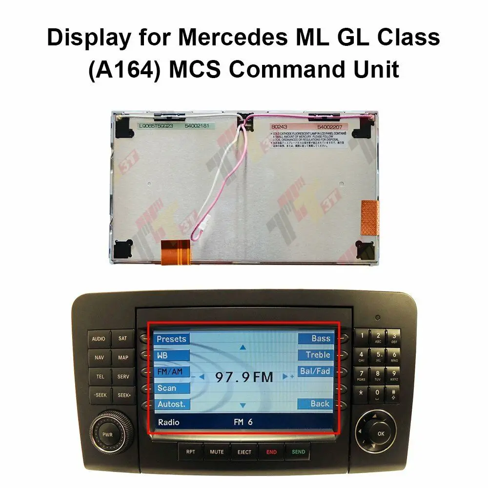 Navigation LCD Display FOR Mercedes Benz ML 2005-2008 and GL Class (A164) MCS Command Unit LQ065T5GG23