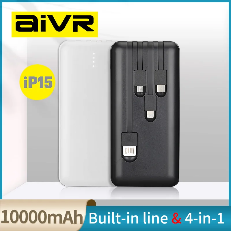 AIVR Power Bank 10000mAh 20000mAh Fast Charging Powerbank Portable Battery Charger For iPhone 15 14 13 12 Pro Max Xiaomi