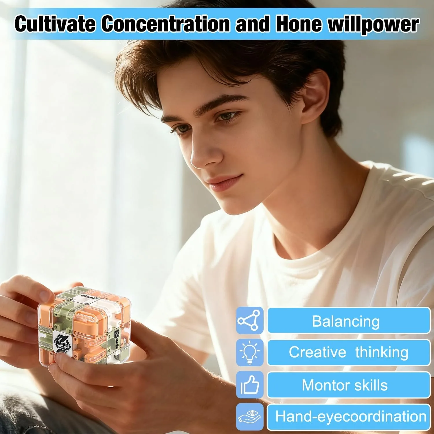 ثلاثية الأبعاد متاهة المتاهة مكعب للكبار والأطفال لعبة دعابة الدماغ الإجهاد الإغاثة التركيز المنطق لغز لعبة تدريب الدماغ #5