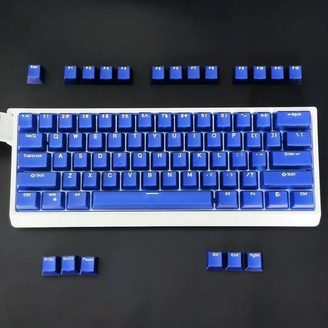 

Колпачки для клавиш Klein Blue RGB с подсветкой Doule Shot PBT, полупрозрачные колпачки для клавиш Pudding, 114-клавишный OEM-профиль для переключателей MX, геймерская клавиатура