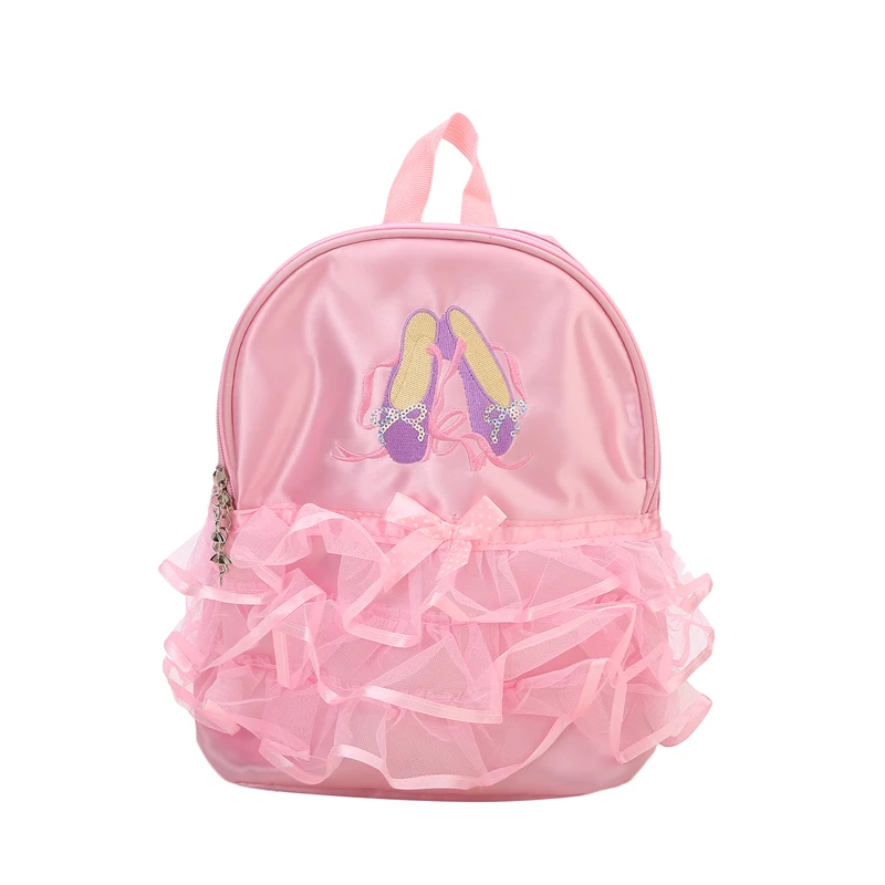 Pink Lace Girl Dance Bag for Girls Dance Ballet Bag For Girls Baby Children Ballerina Bag Kid Gymnastics Embroidered Backpack