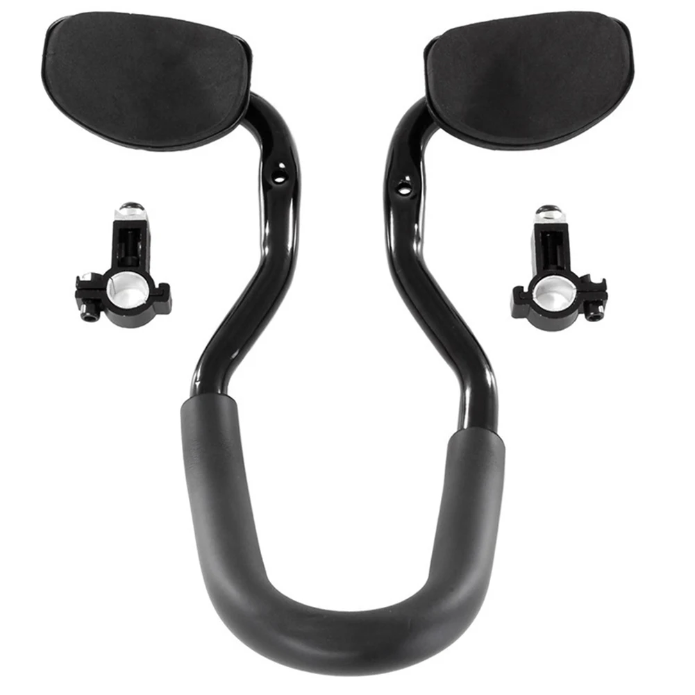 Aluminum Bicycle Rest Bar Suitable for Long Distances No Need for Braking Black Color 37 30cm Size Lightweight Design