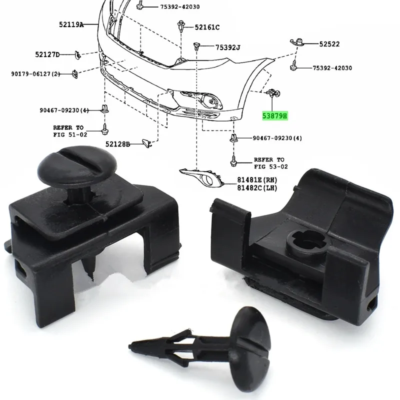 10X Car Front Bumper Retaining Clips Fender Retainer Fasteners for Toyota Chr Camry Corolla Prius Lexus Highlander Reiz Камри 40